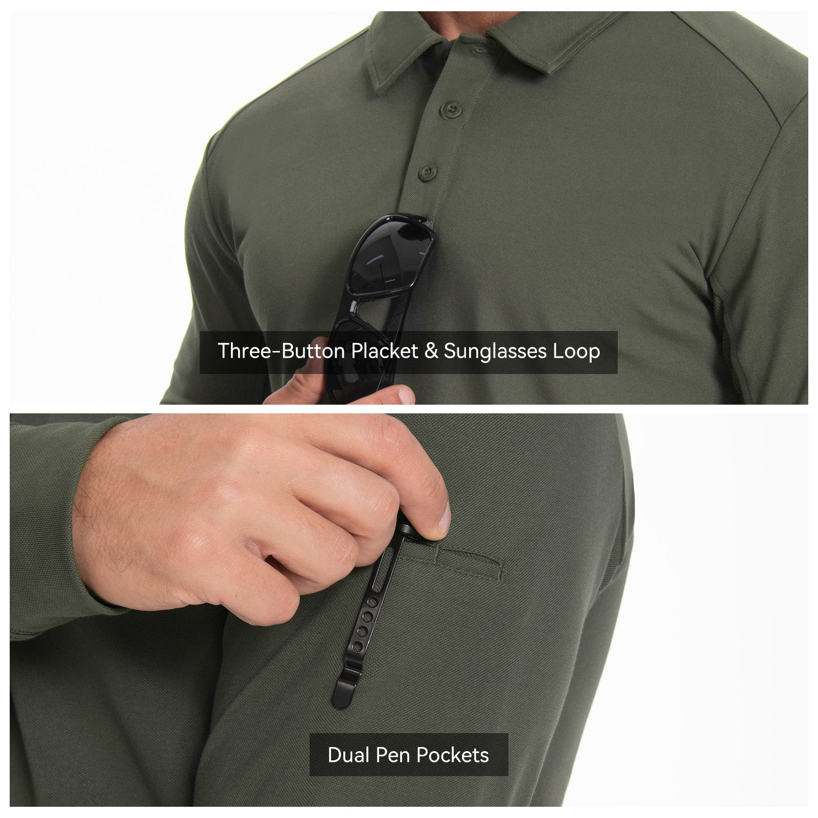 Tactical Polo Shirts Long Sleeve Performance Shirt