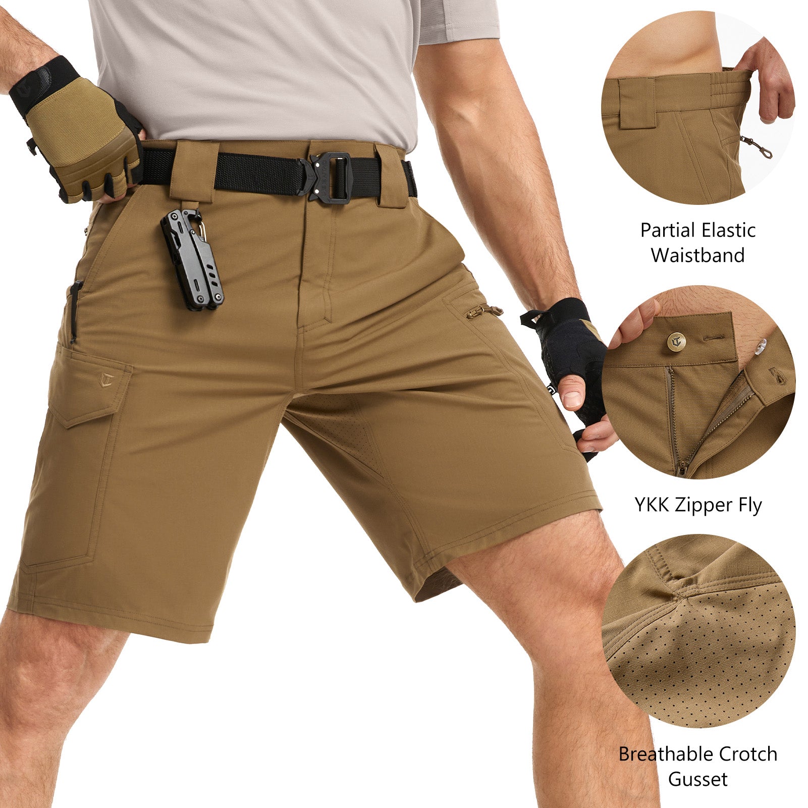 Men 10.5" Ripstop Tactical Shorts