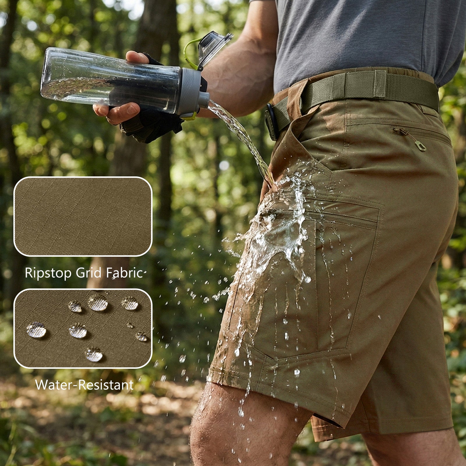 Men 10.5" Ripstop Tactical Shorts