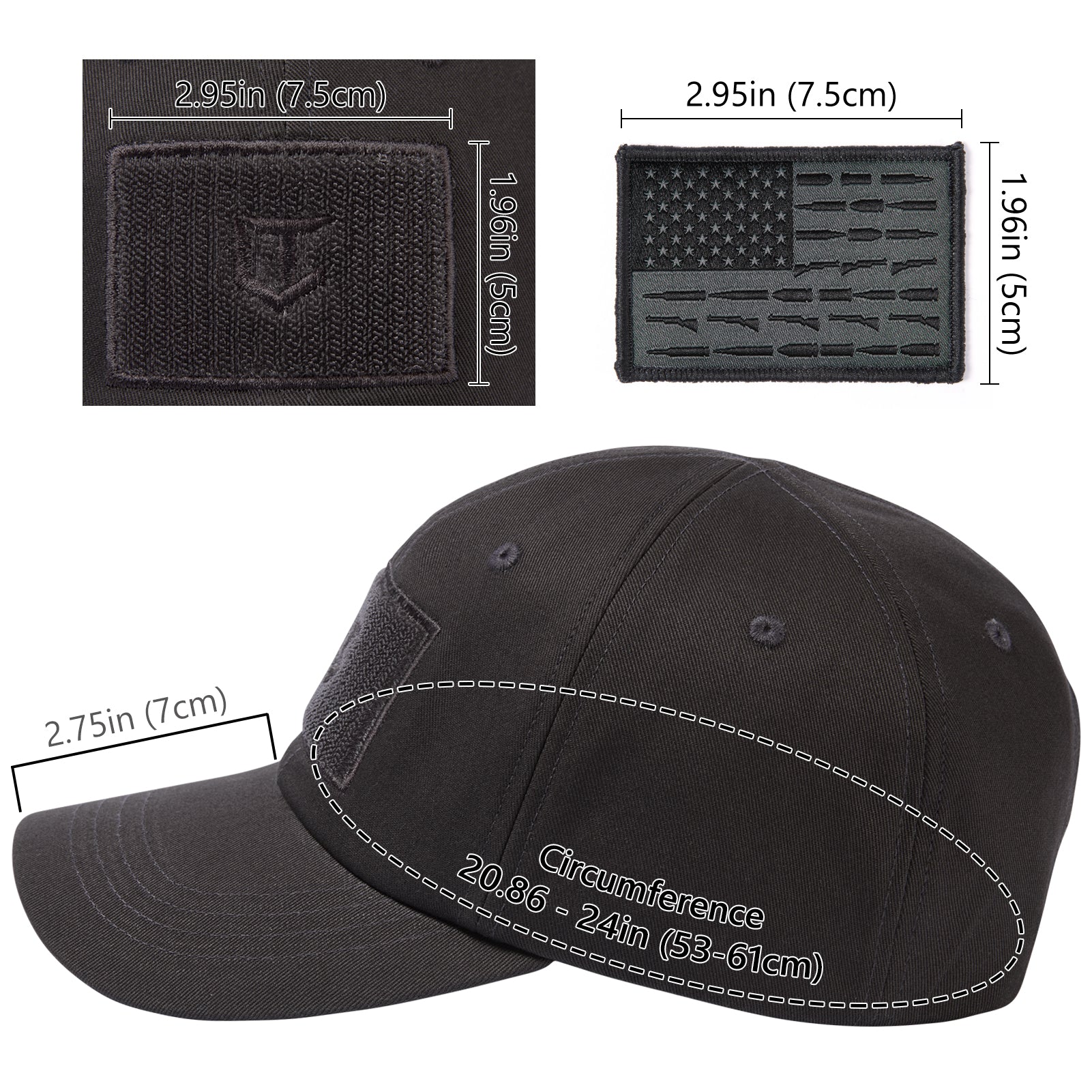 Tactical Hat with Flag Patch