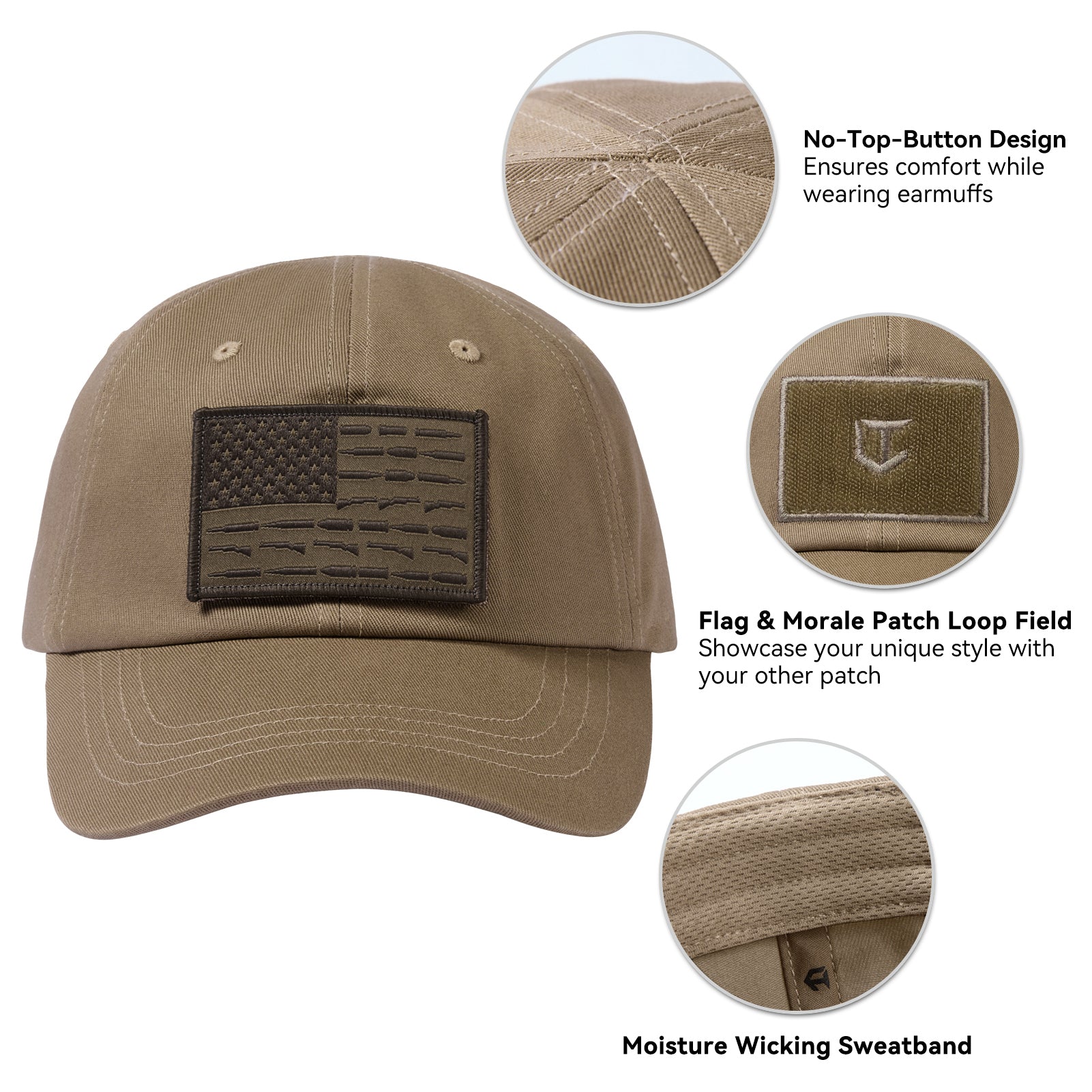 Tactical Hat with Flag Patch