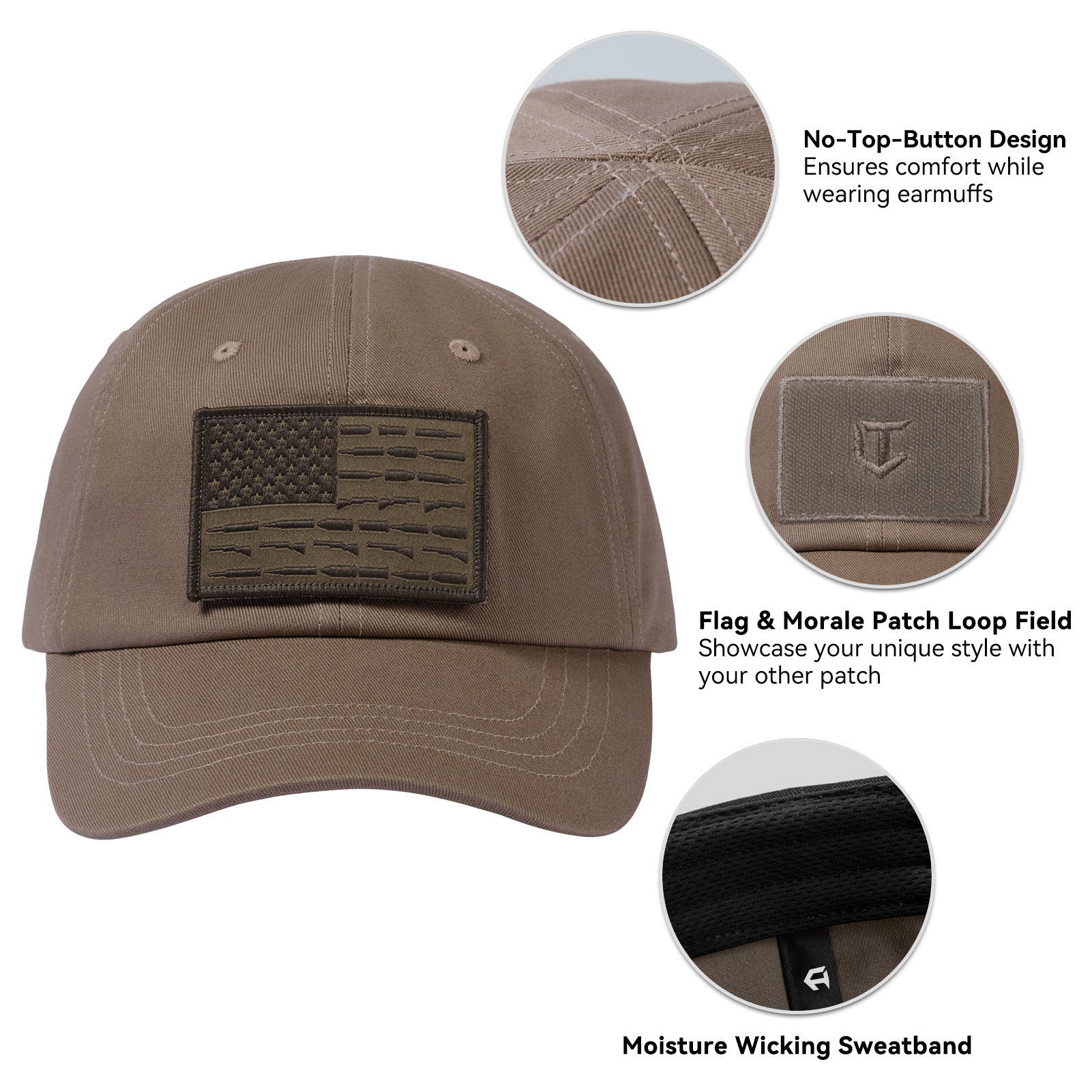 Tactical Hat with Flag Patch