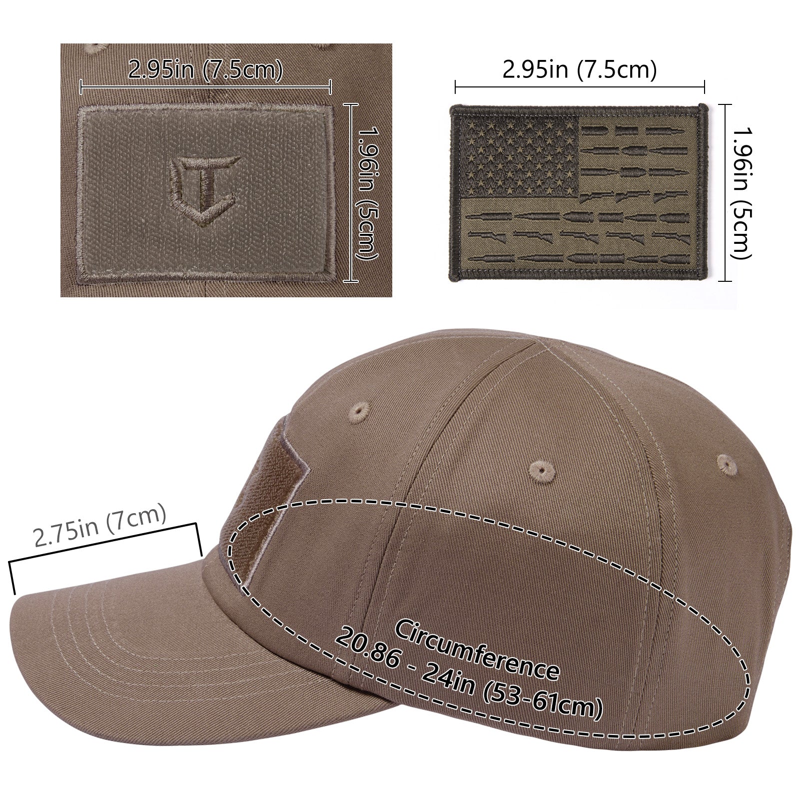 Tactical Hat with Flag Patch
