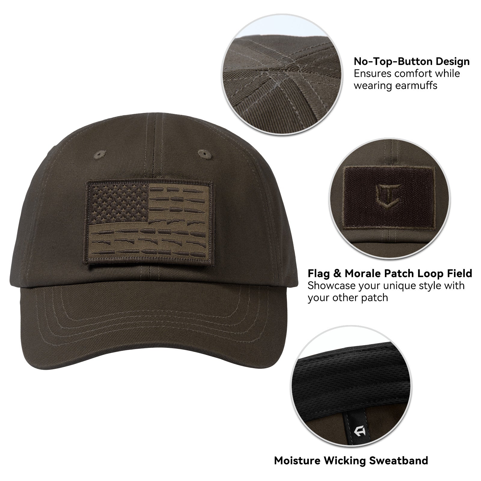 Tactical Hat with Flag Patch