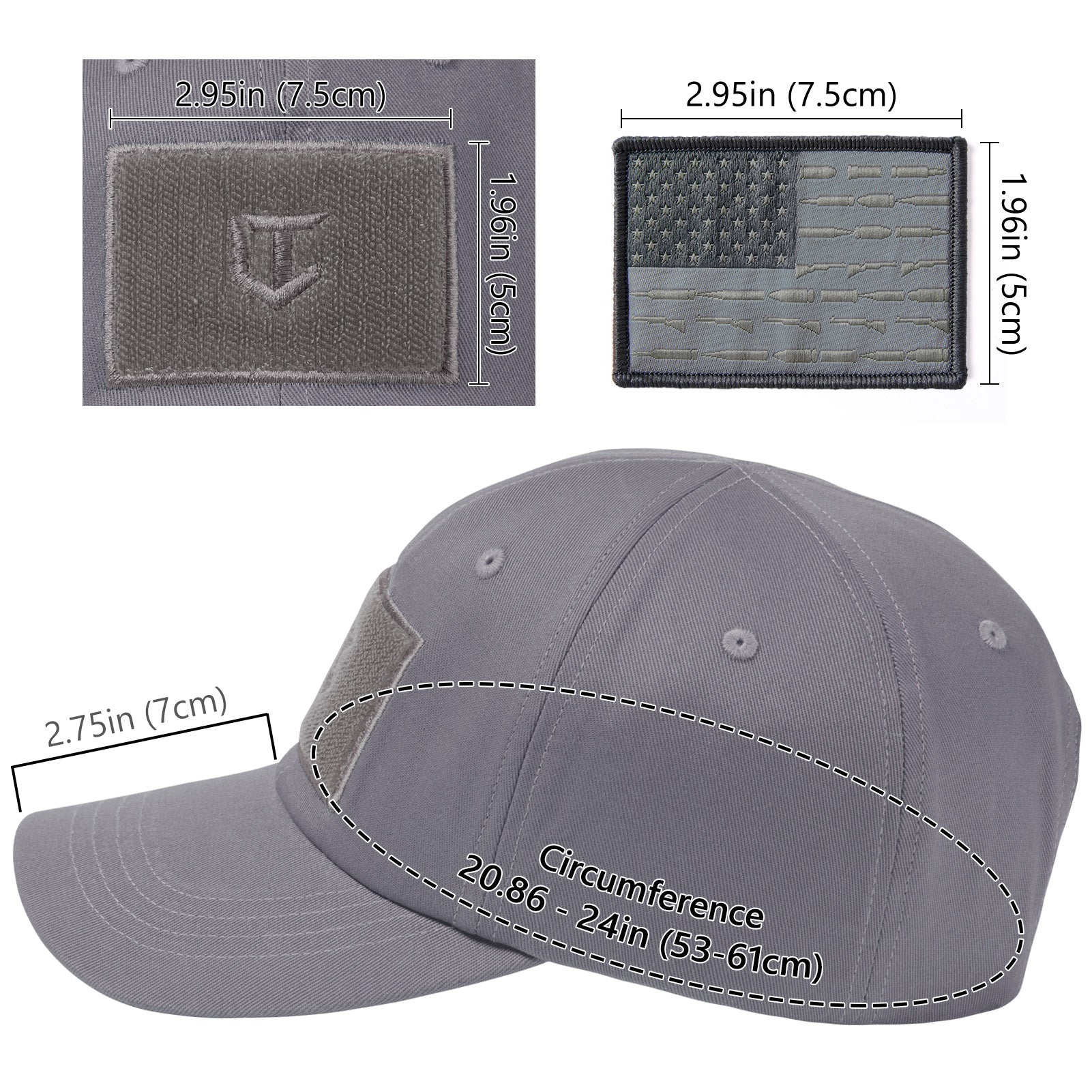 Tactical Hat with Flag Patch