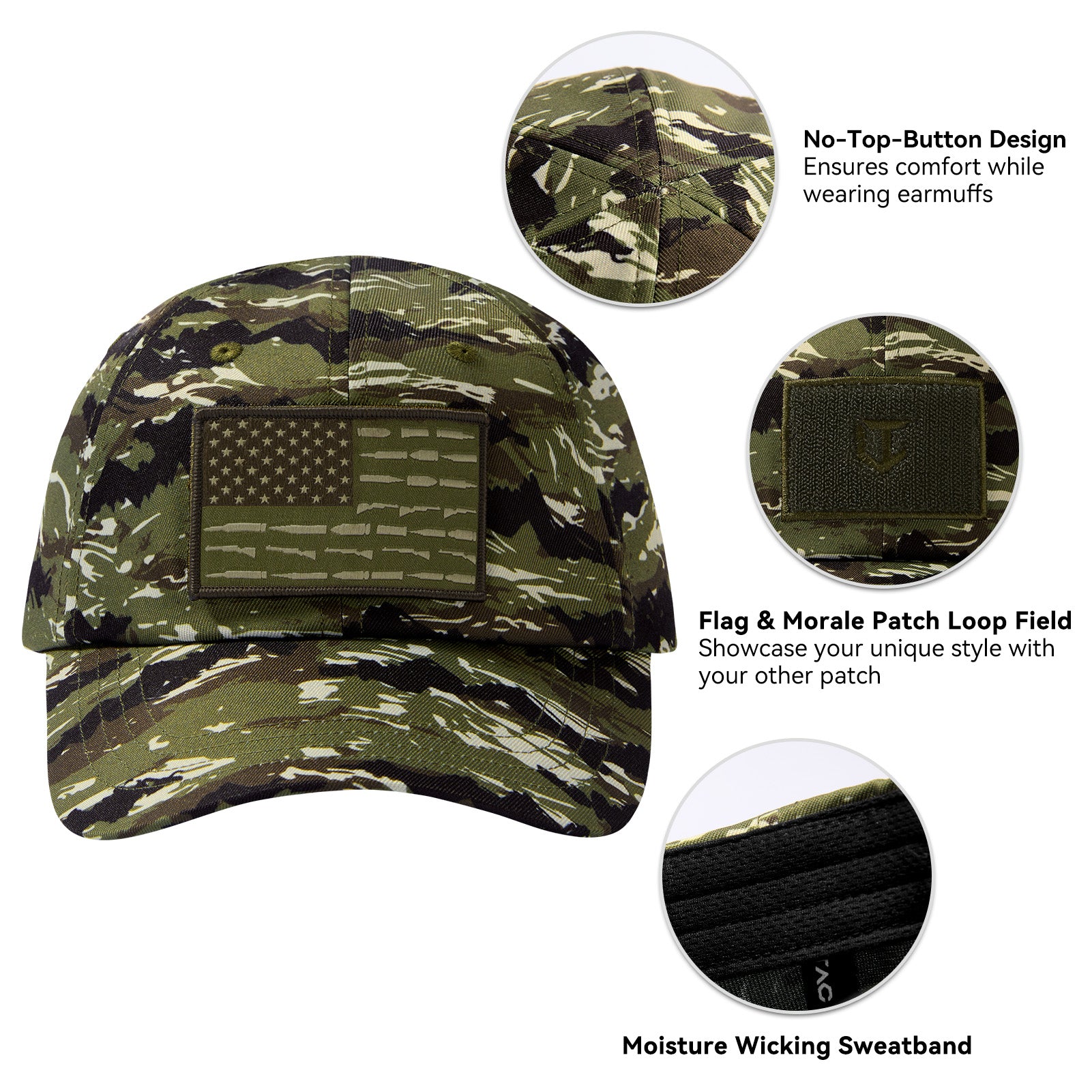 Tactical Hat with Flag Patch