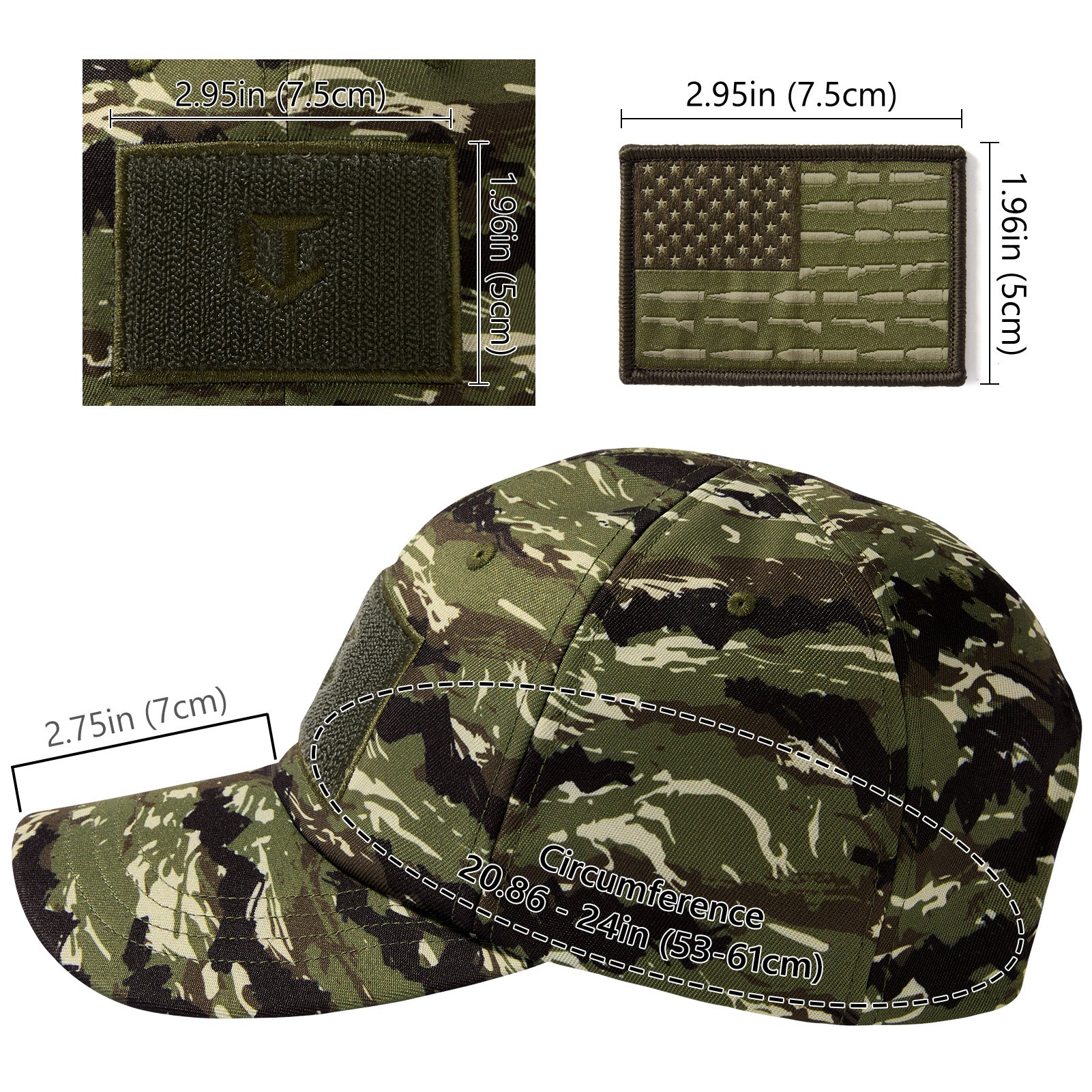 Tactical Hat with Flag Patch