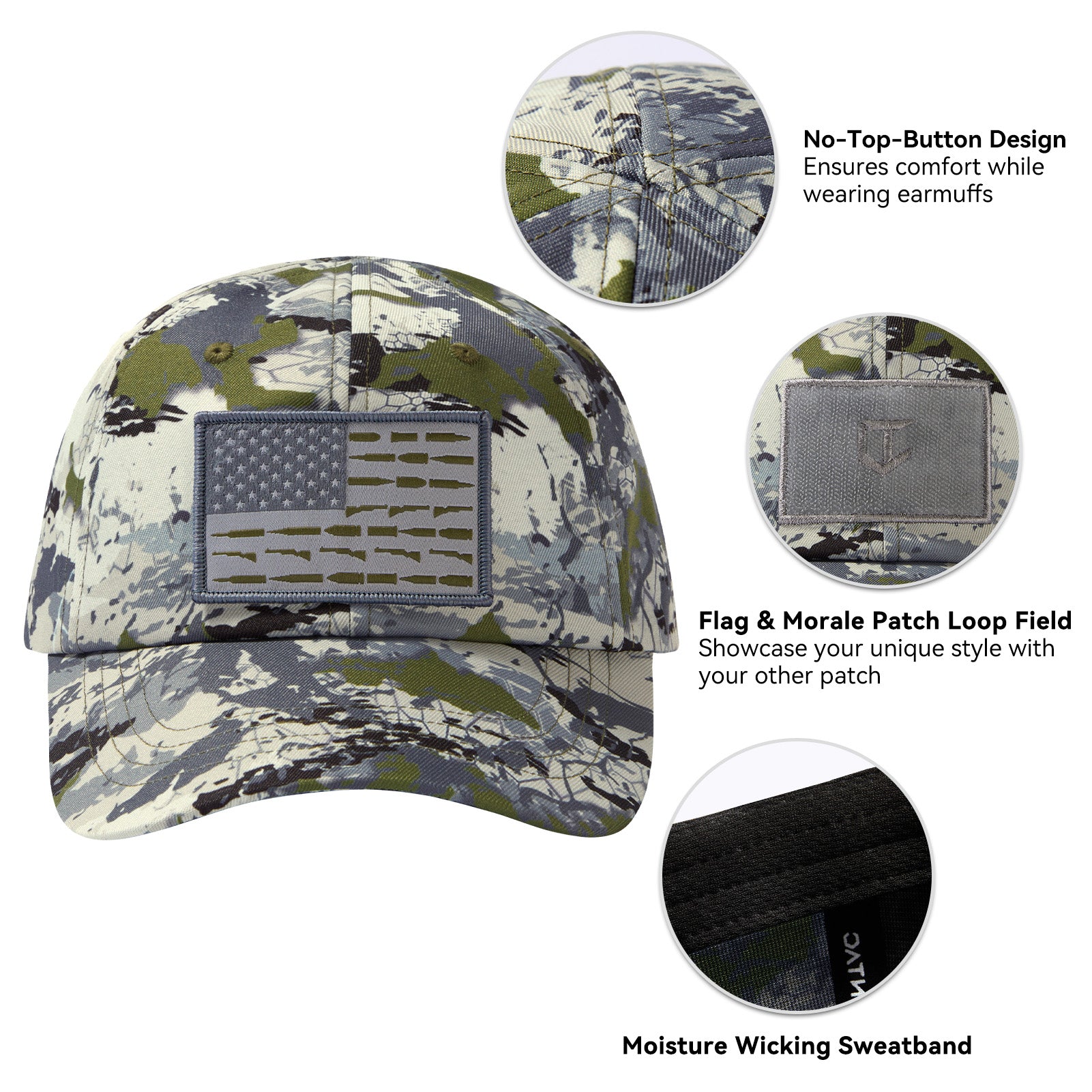 Tactical Hat with Flag Patch
