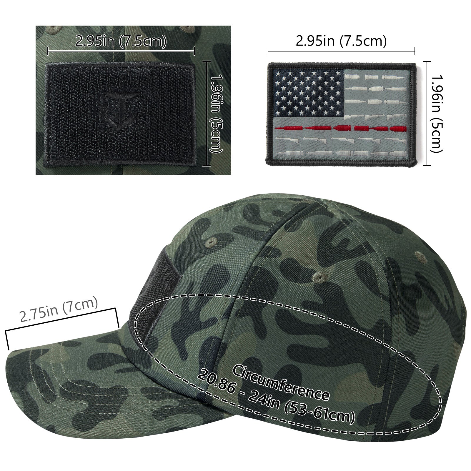 Tactical Hat with Flag Patch