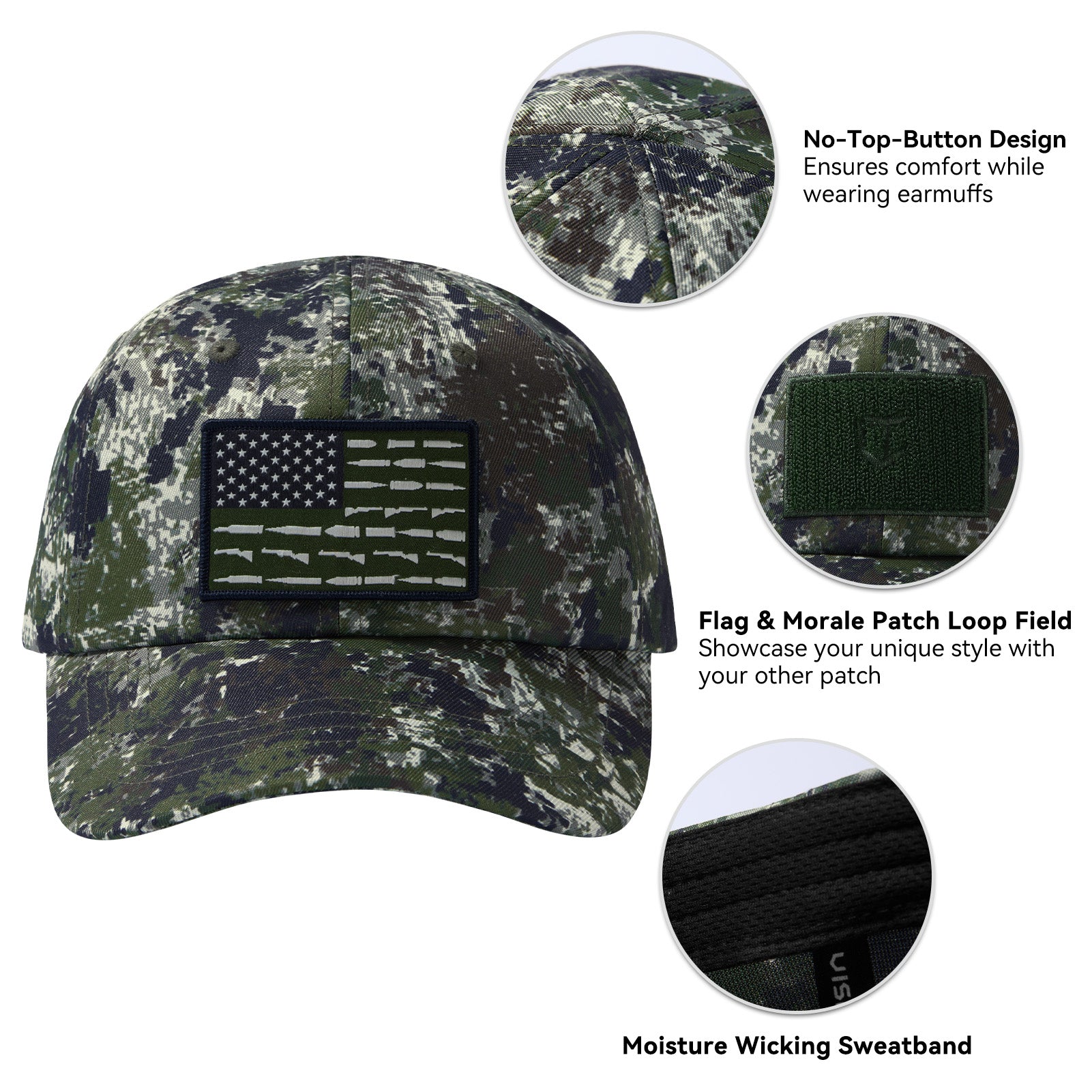 Tactical Hat with Flag Patch