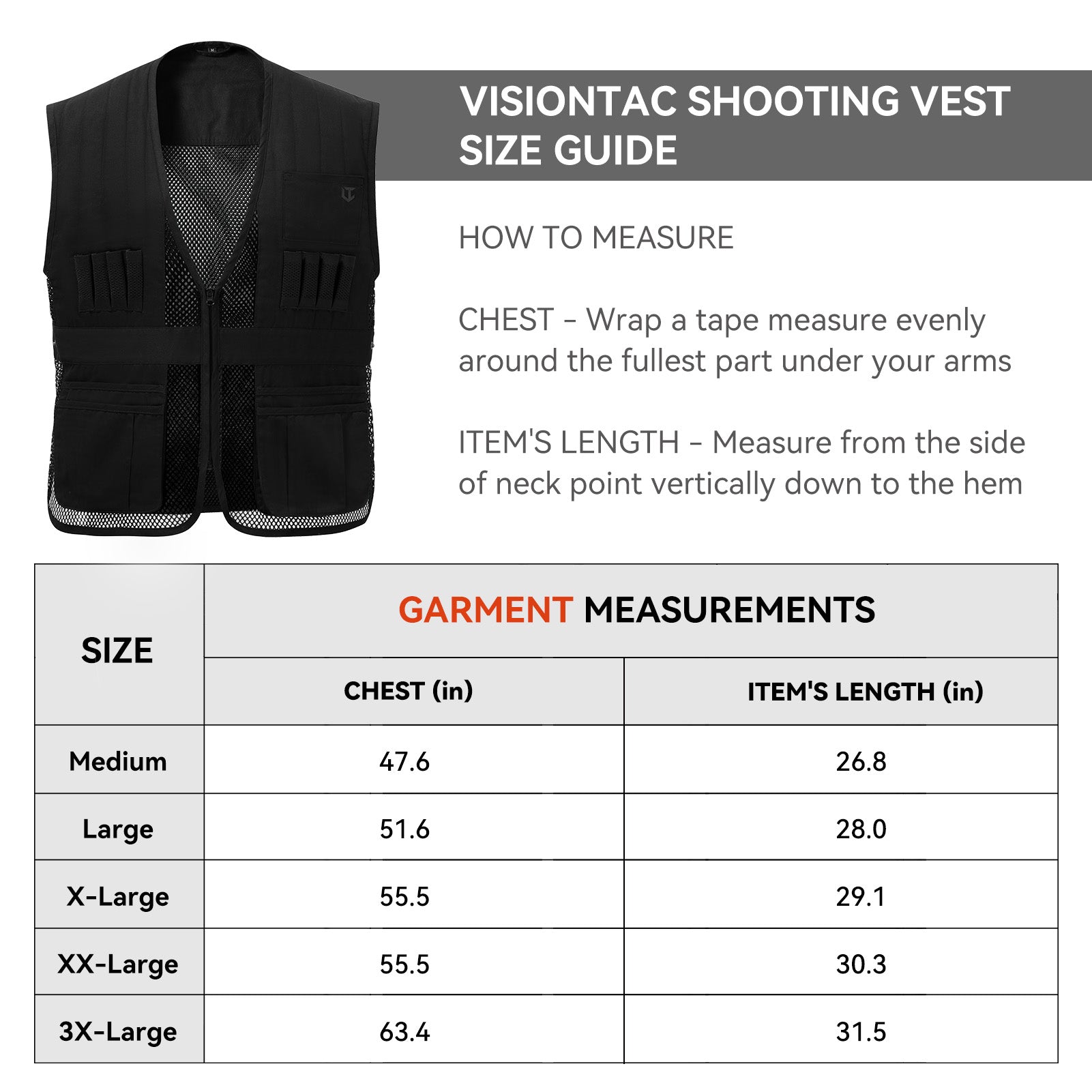 Unisex Tactical Shooting Range Vest