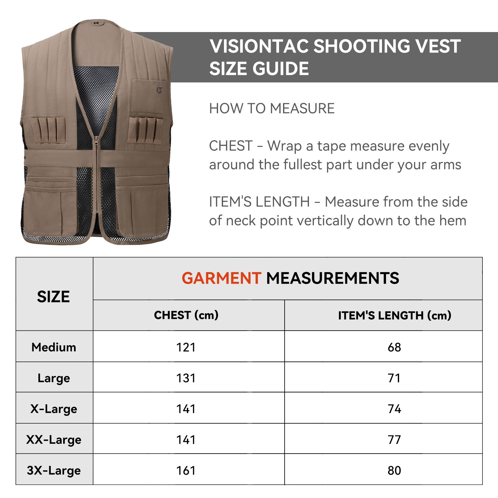 Unisex Tactical Shooting Range Vest