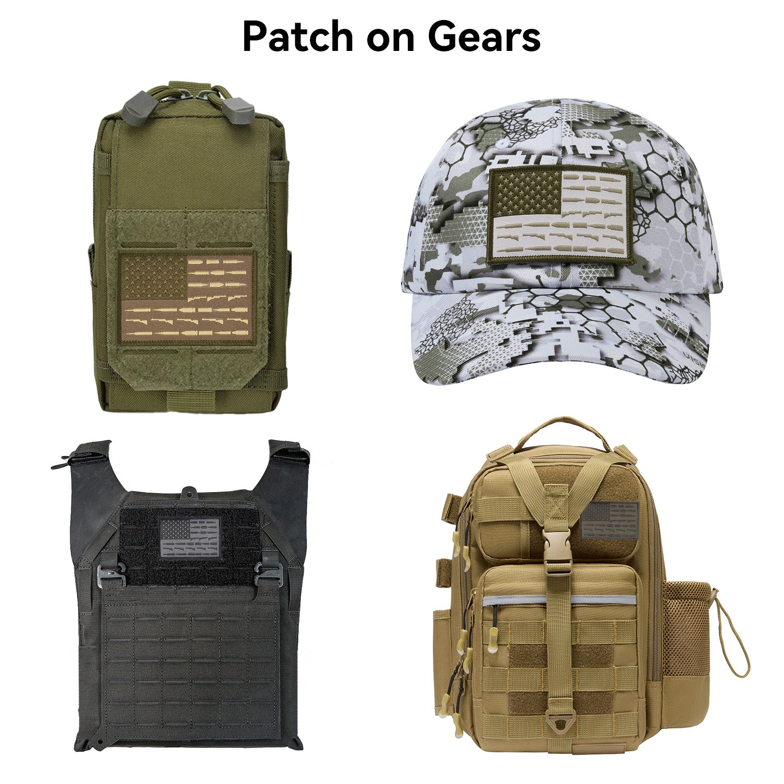 4 Pcs Tactical Patches Flag Patch