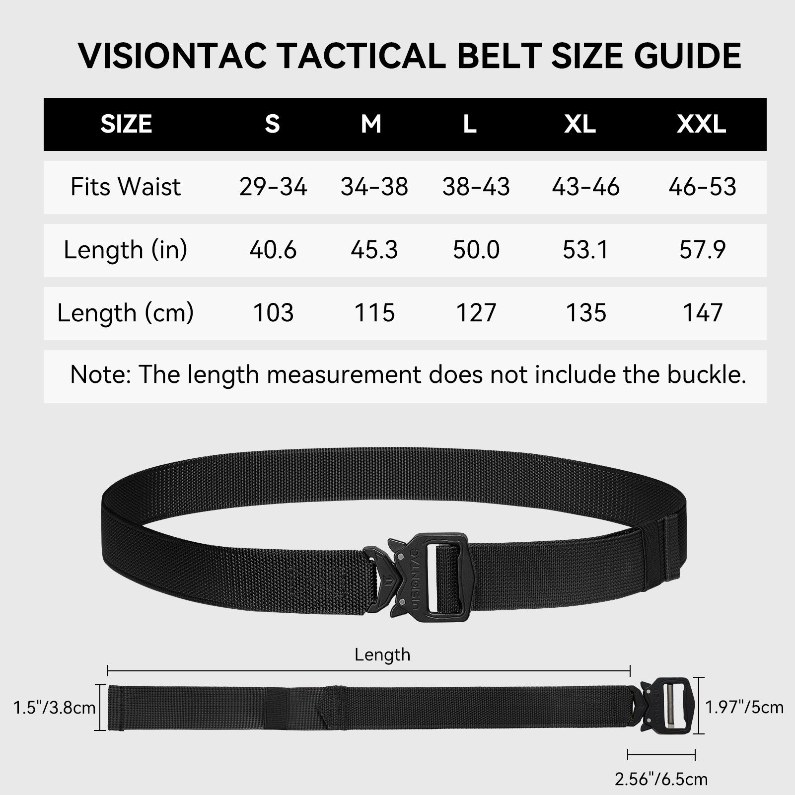 Quick Release Tactical Belt 1.5" Nylon Web Belt