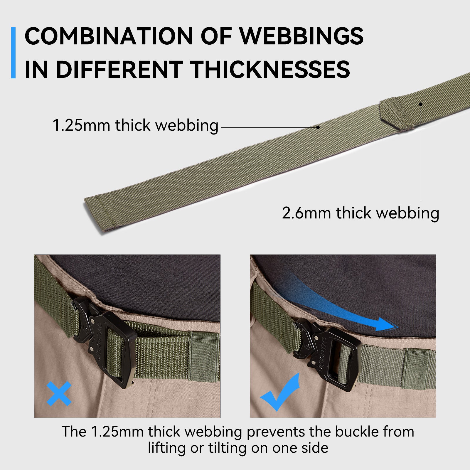 Quick Release Tactical Belt 1.5" Nylon Web Belt