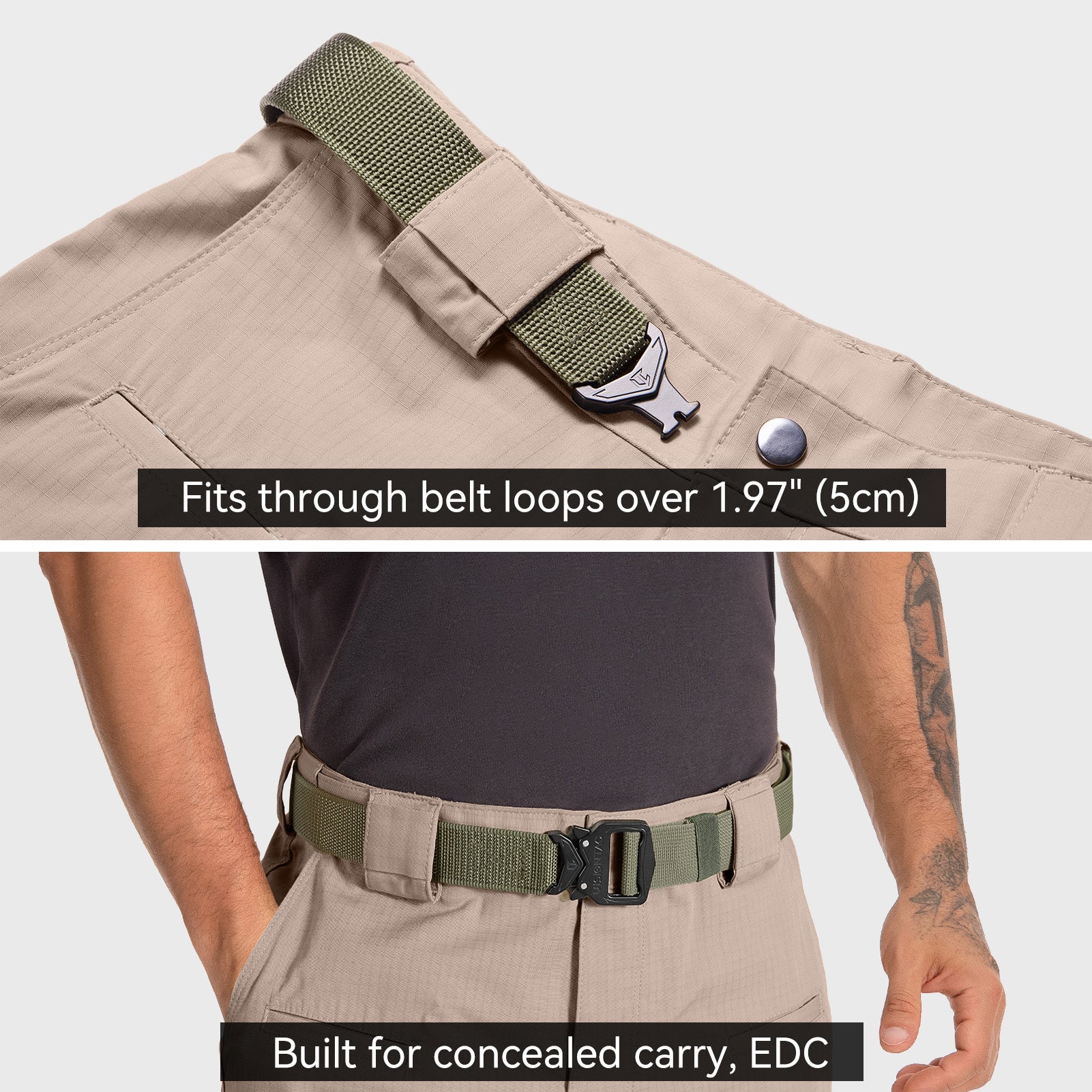 Quick Release Tactical Belt 1.5" Nylon Web Belt