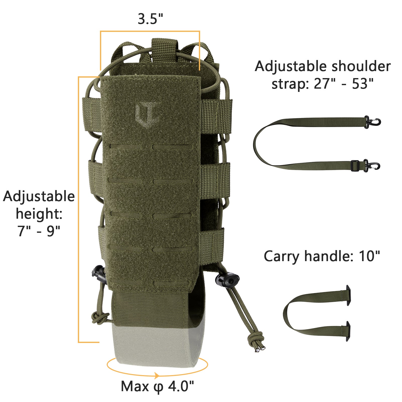 Tactical MOLLE Pouch Water Bottle