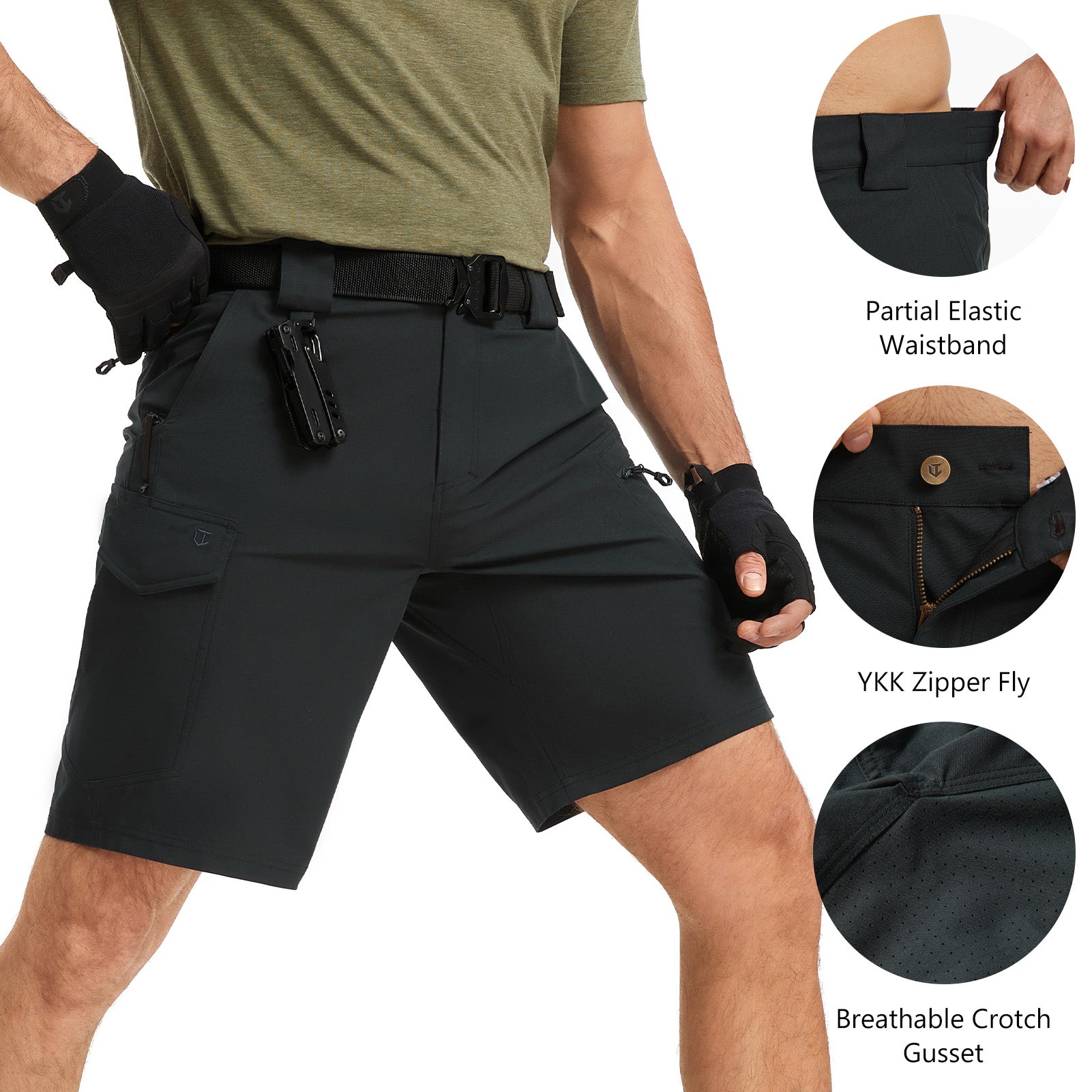 Men 10.5" Ripstop Tactical Shorts