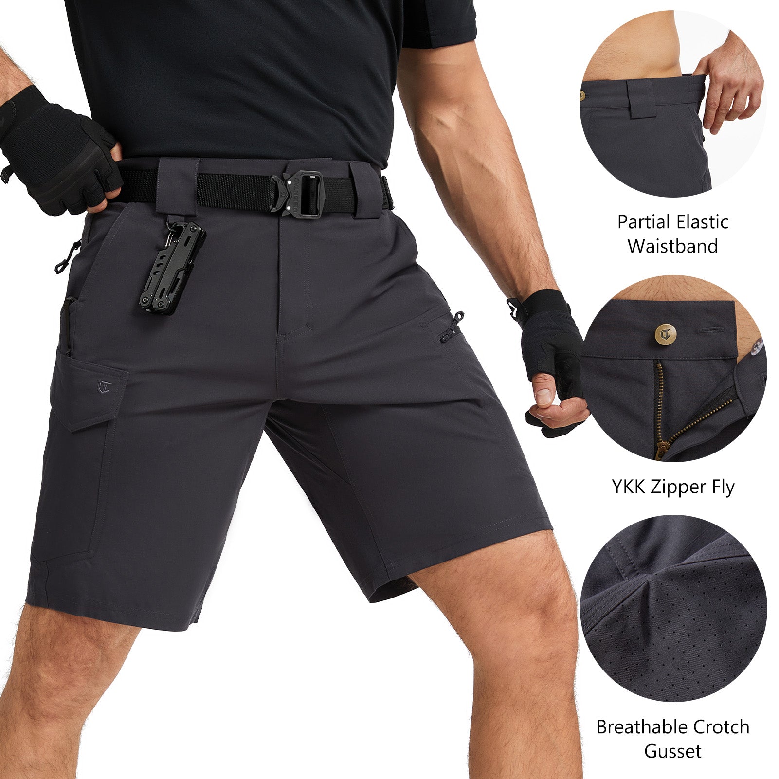 Men 10.5" Ripstop Tactical Shorts