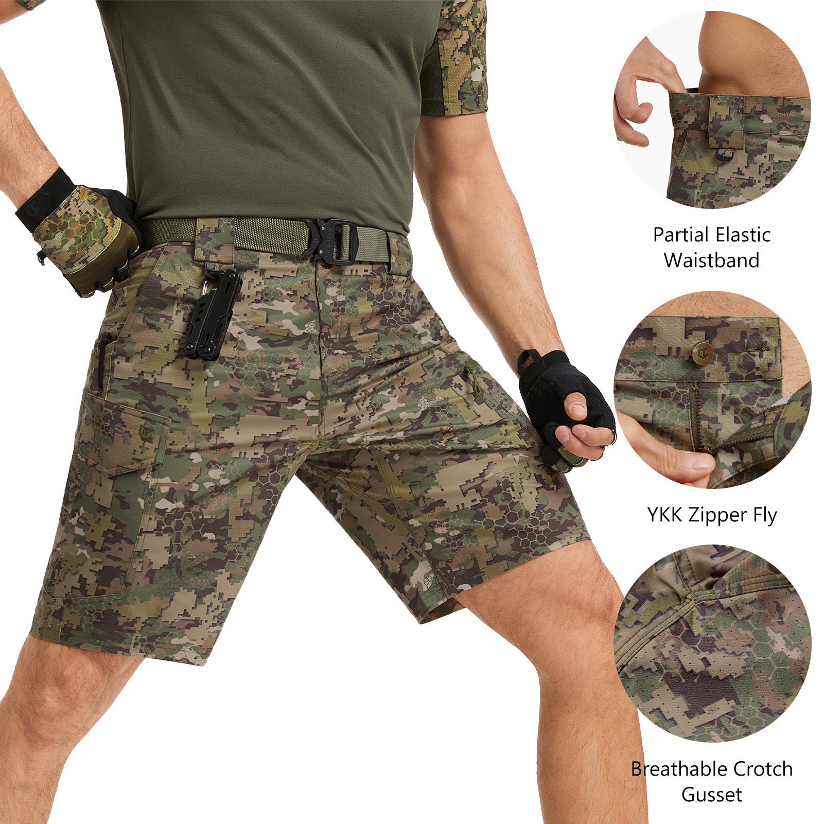 Men 10.5" Ripstop Tactical Shorts