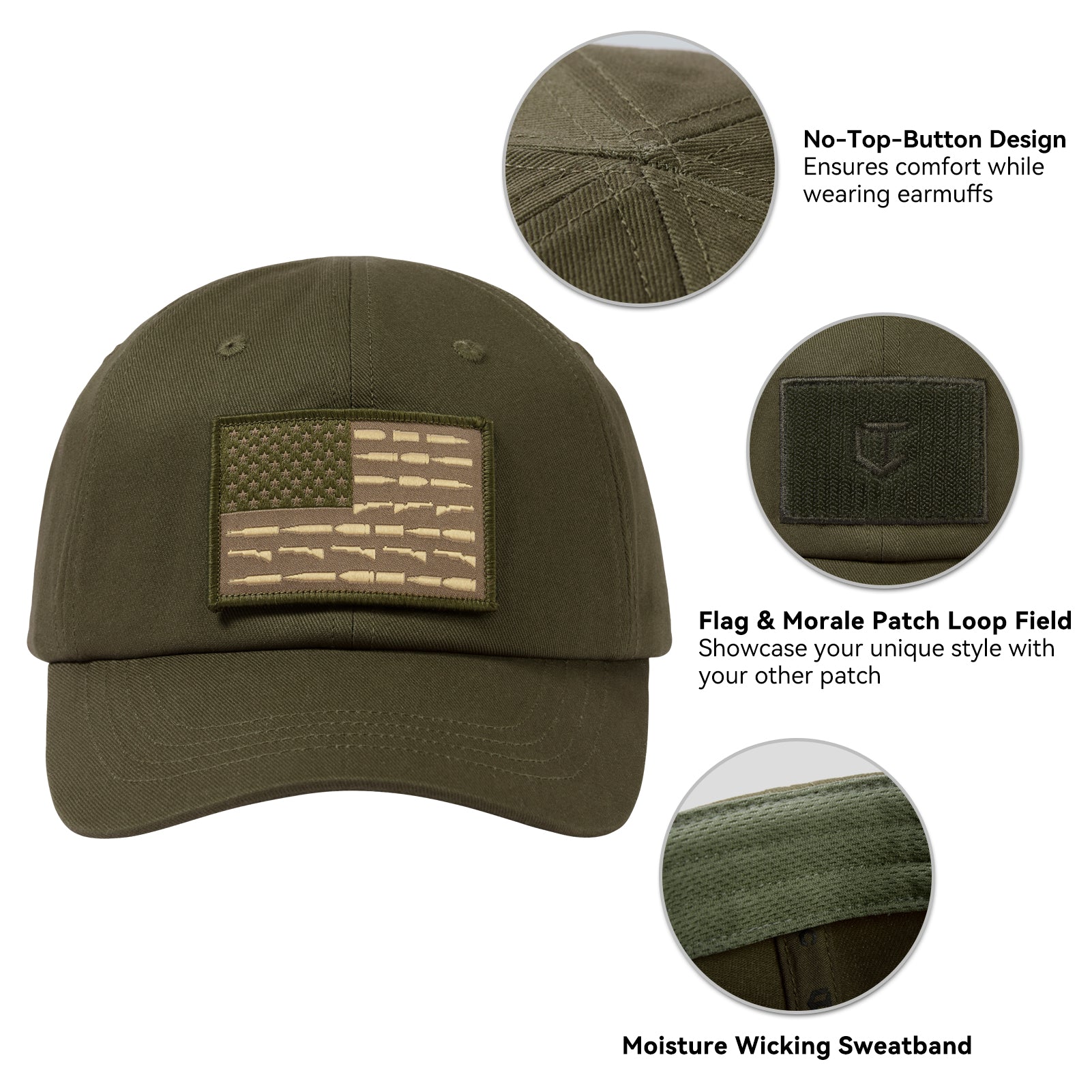 Tactical Hat with Flag Patch