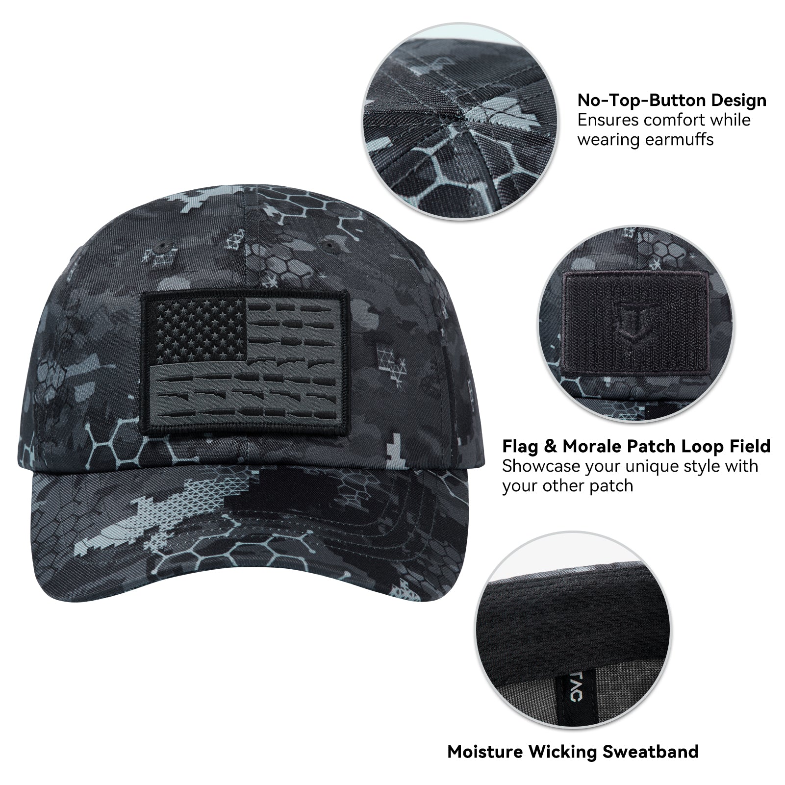 Tactical Hat with Flag Patch