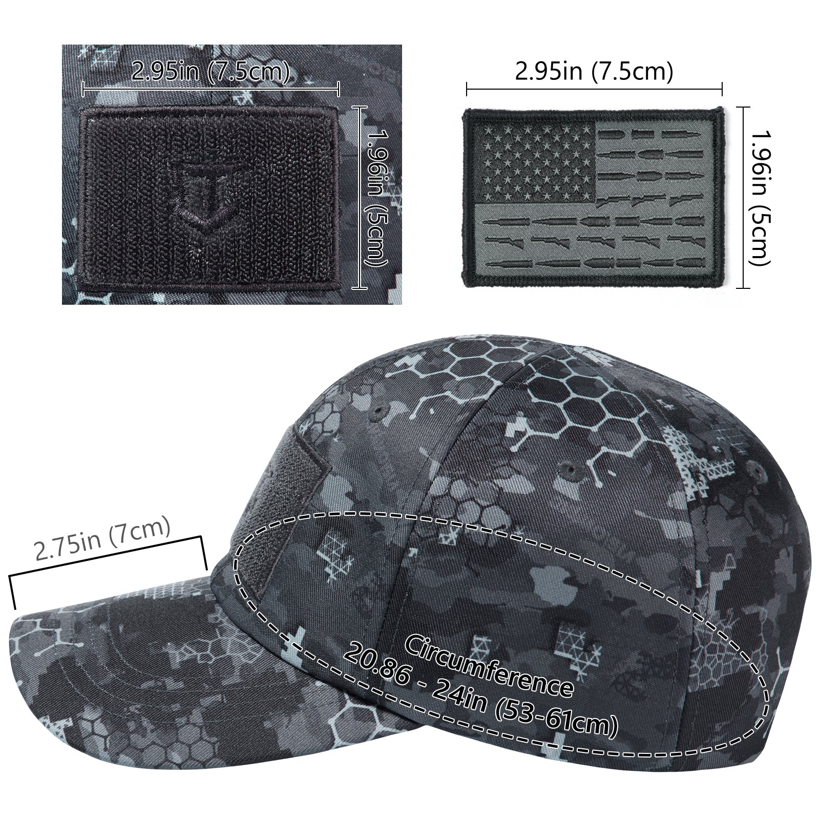 Tactical Hat with Flag Patch