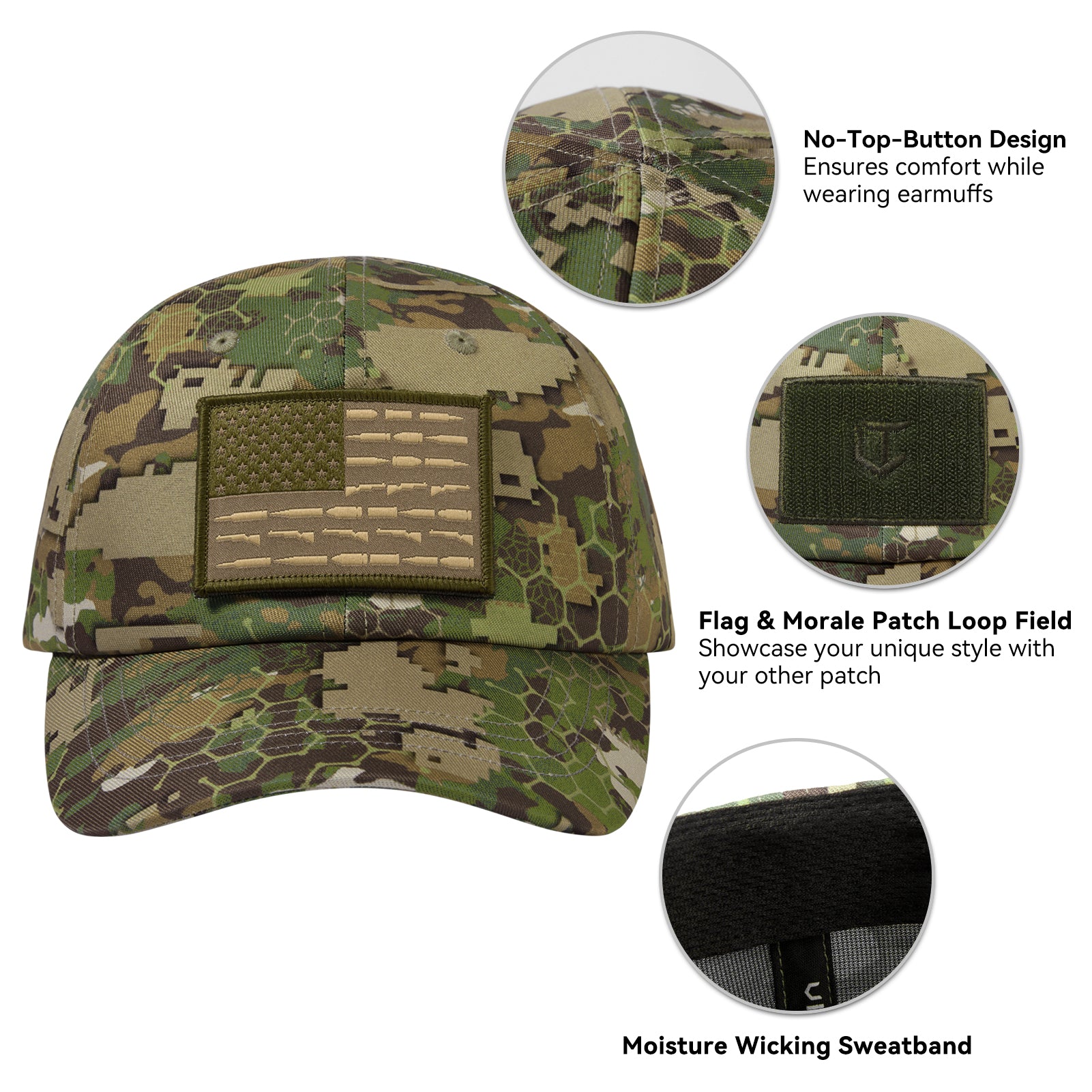 Tactical Hat with Flag Patch