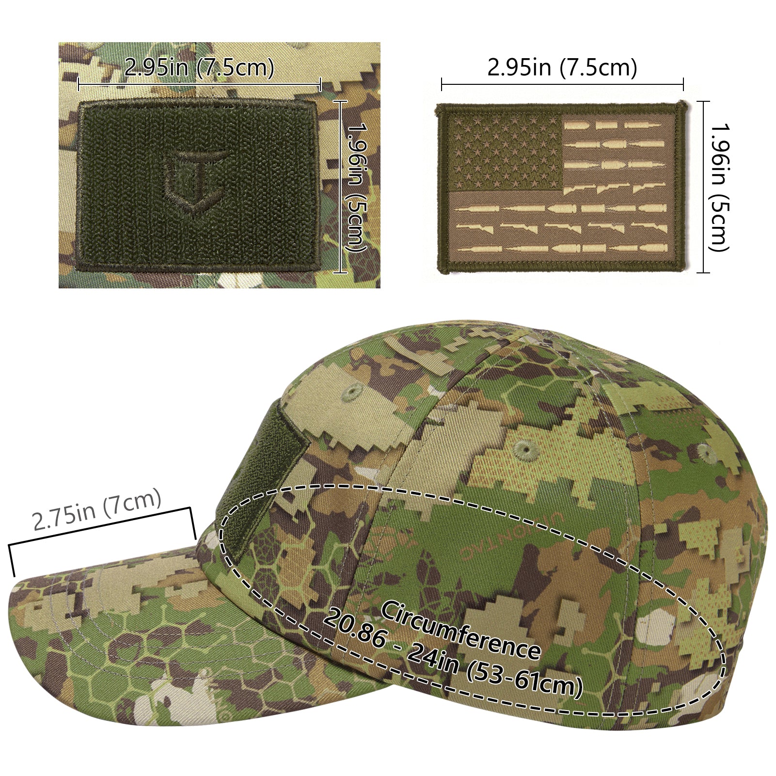 Tactical Hat with Flag Patch