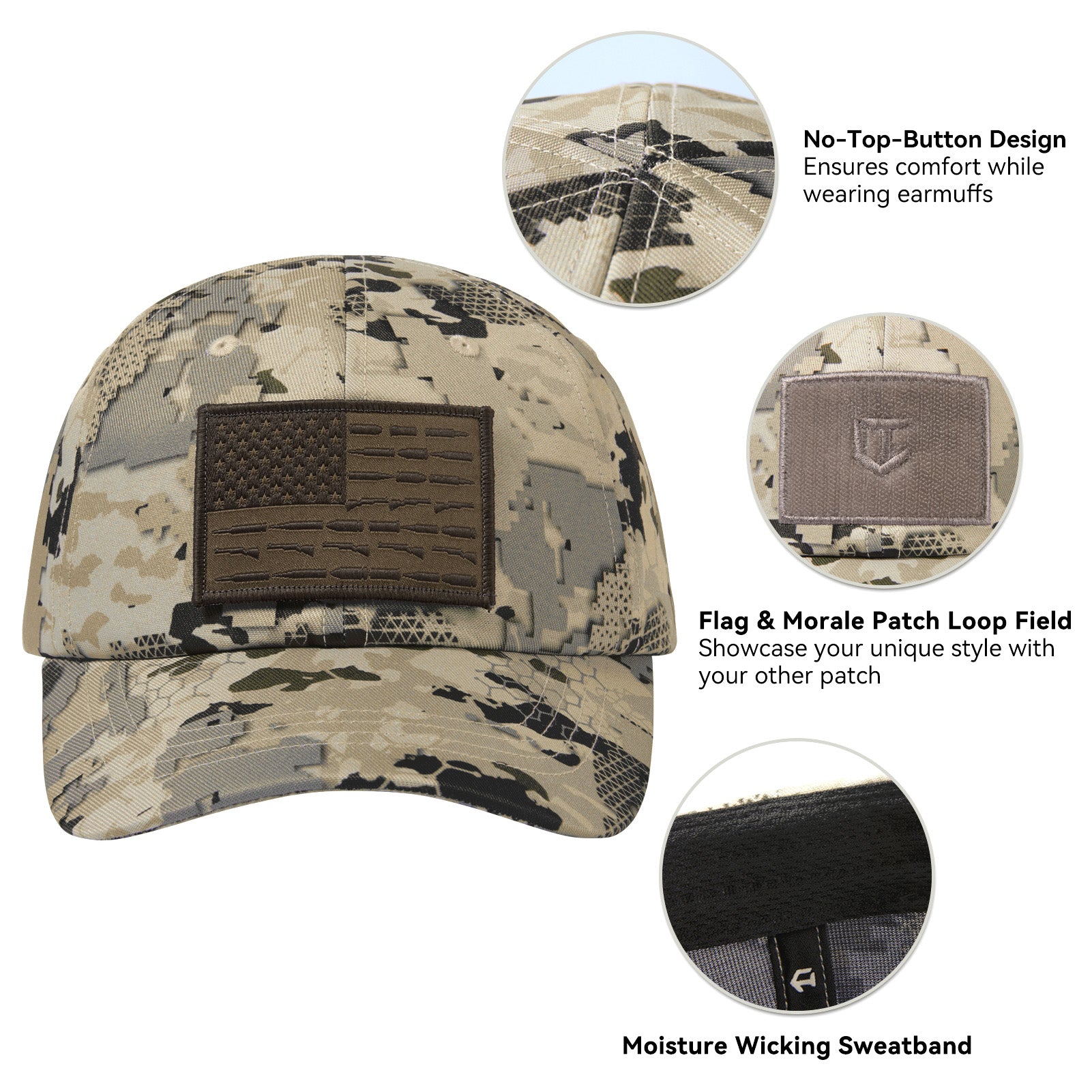 Tactical Hat with Flag Patch