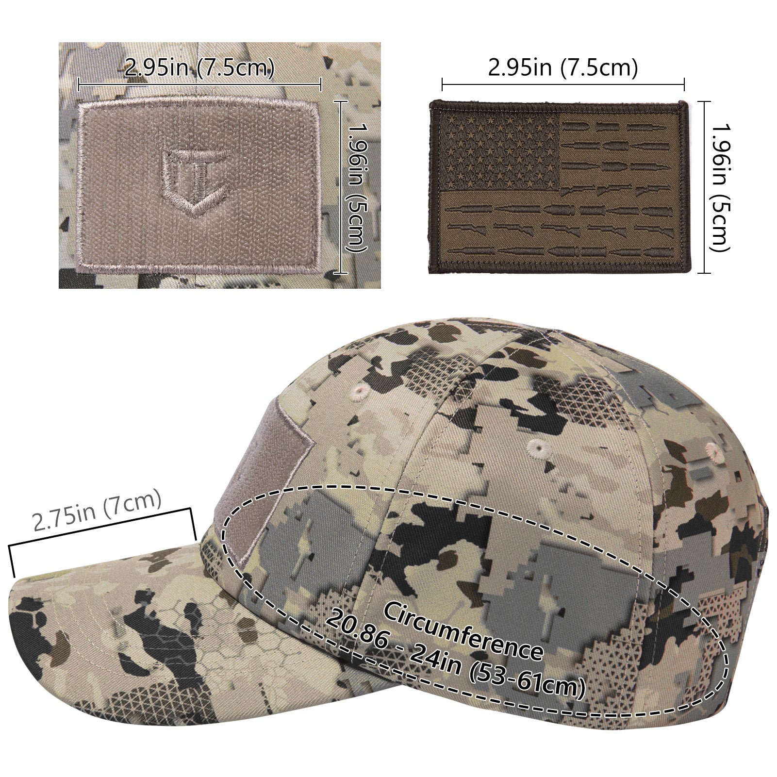 Tactical Hat with Flag Patch