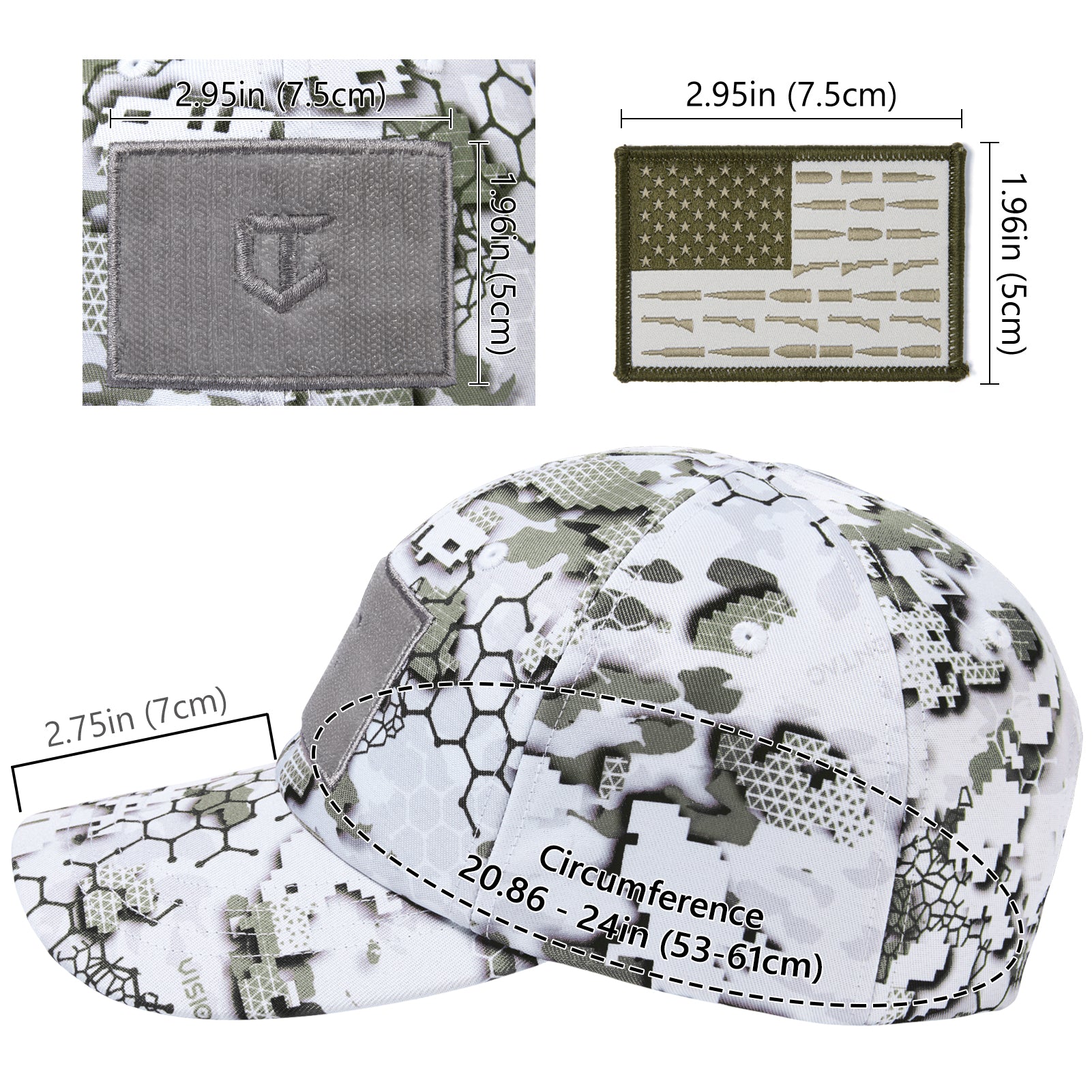 Tactical Hat with Flag Patch