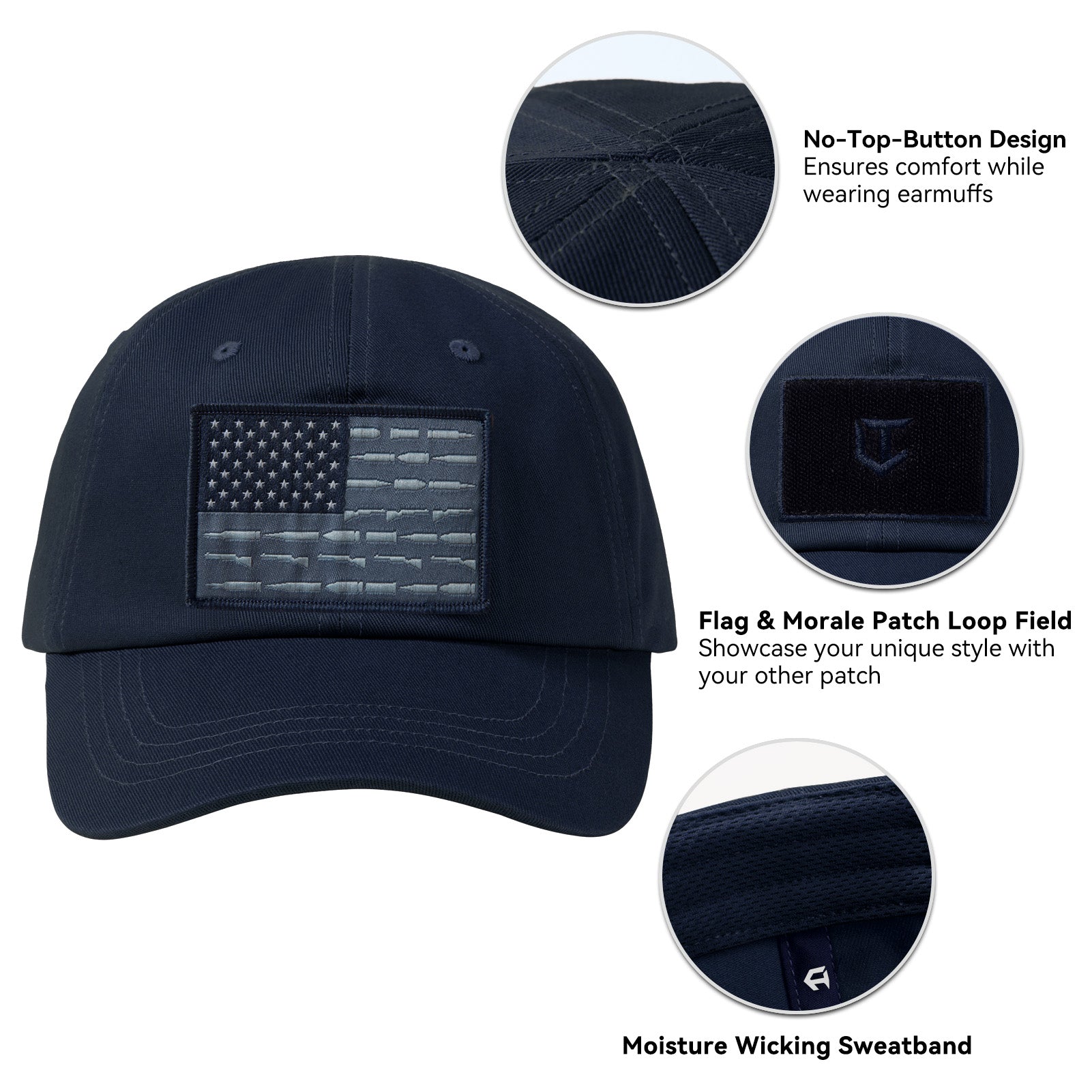 Tactical Hat with Flag Patch
