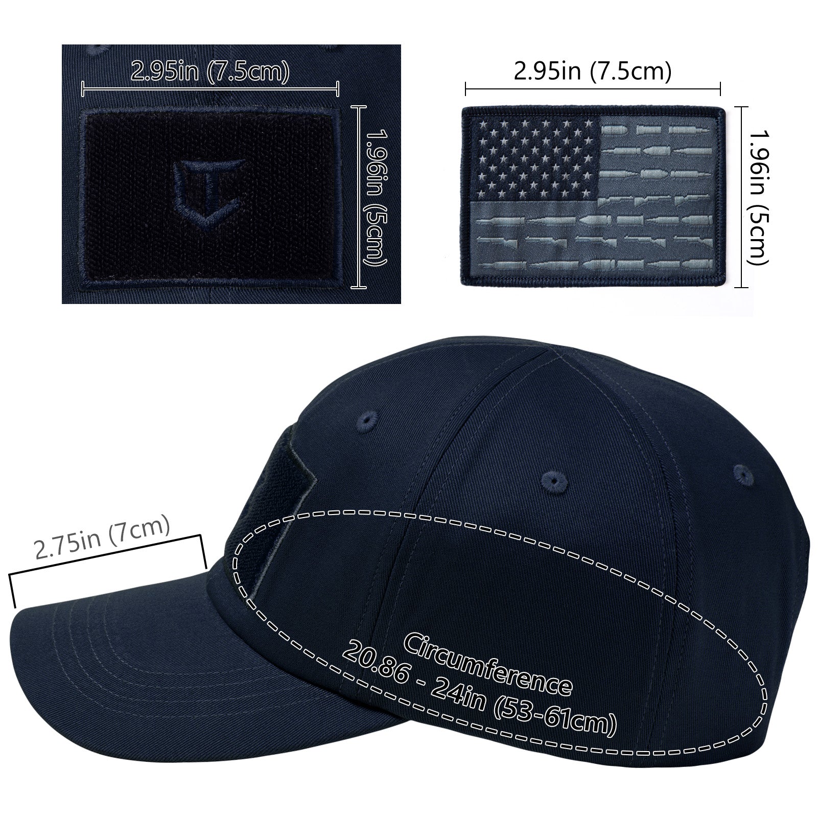 Tactical Hat with Flag Patch