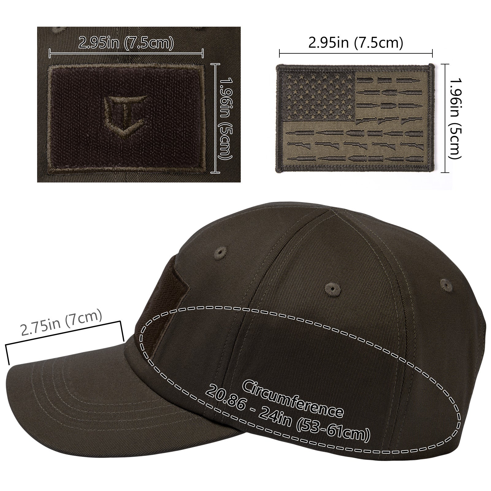 Tactical Hat with Flag Patch