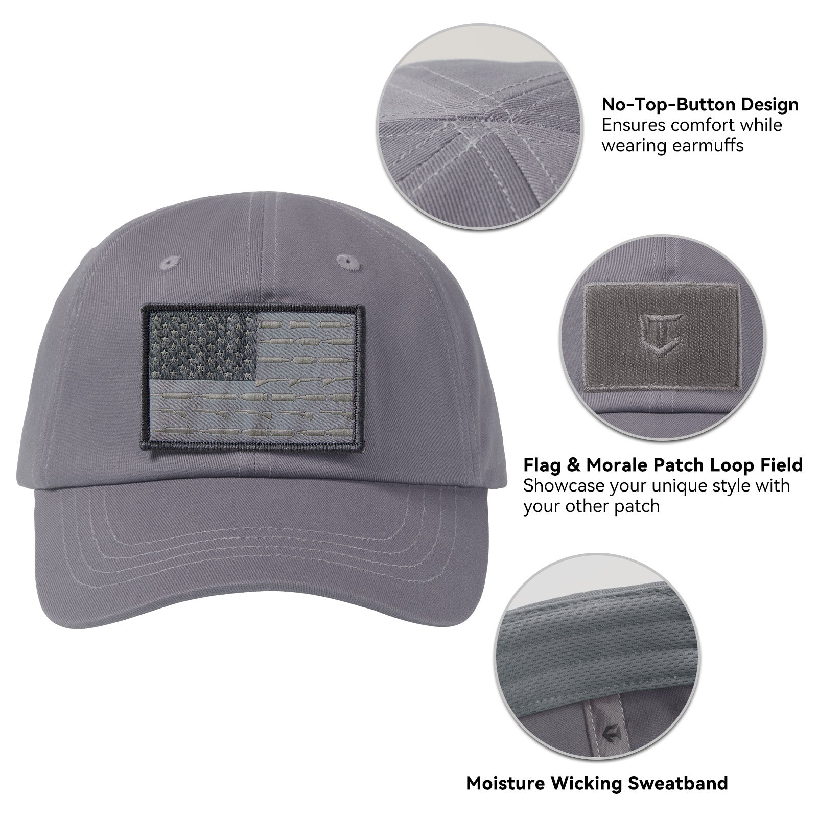 Tactical Hat with Flag Patch