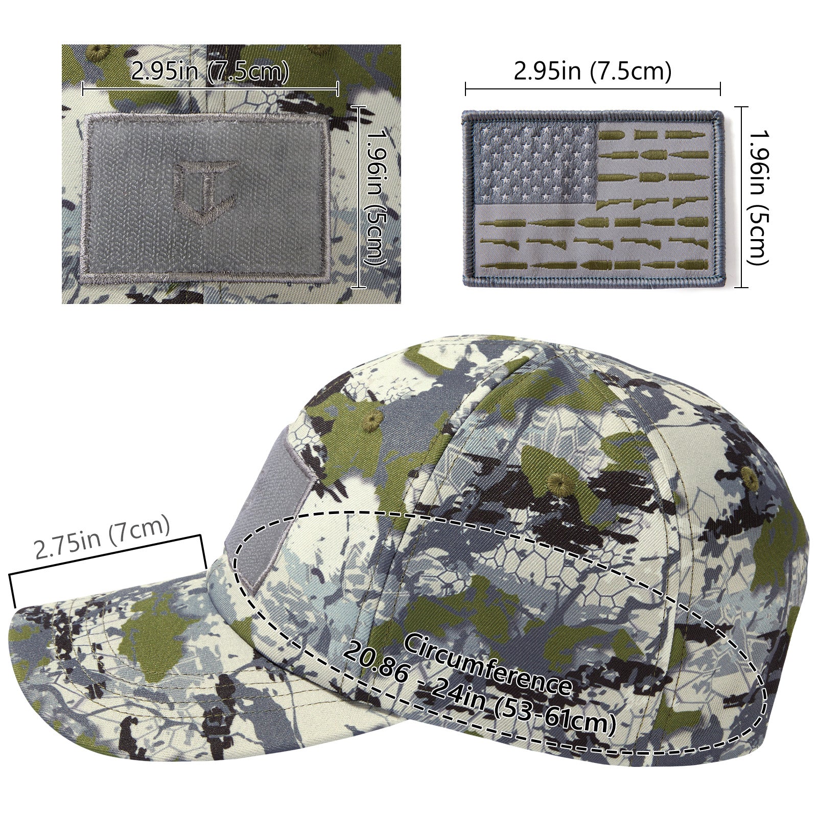 Tactical Hat with Flag Patch