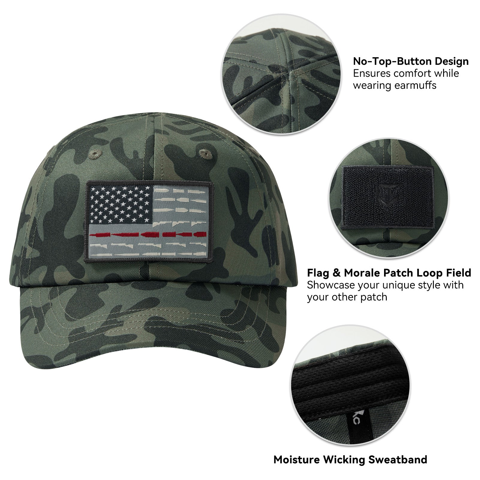 Tactical Hat with Flag Patch