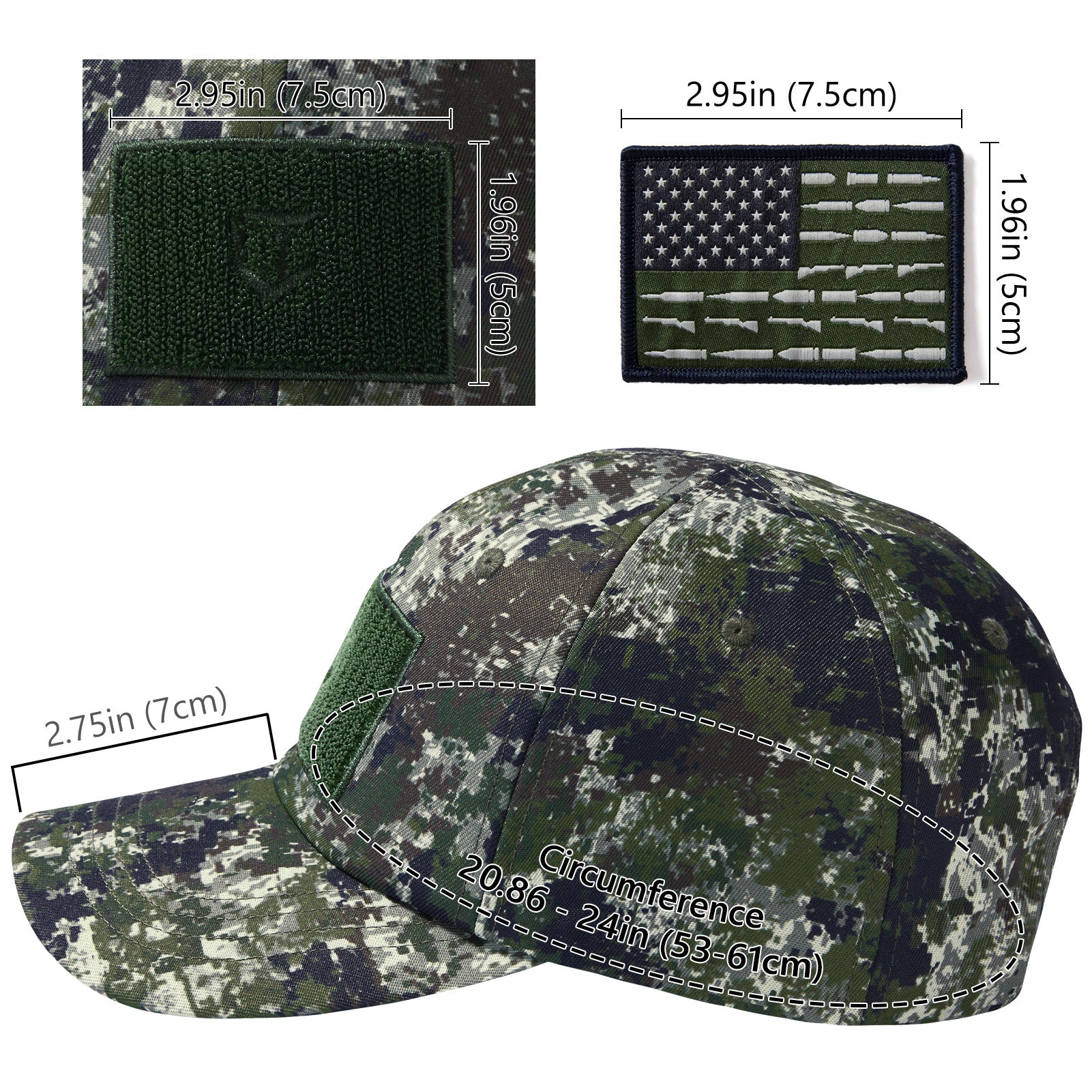 Tactical Hat with Flag Patch