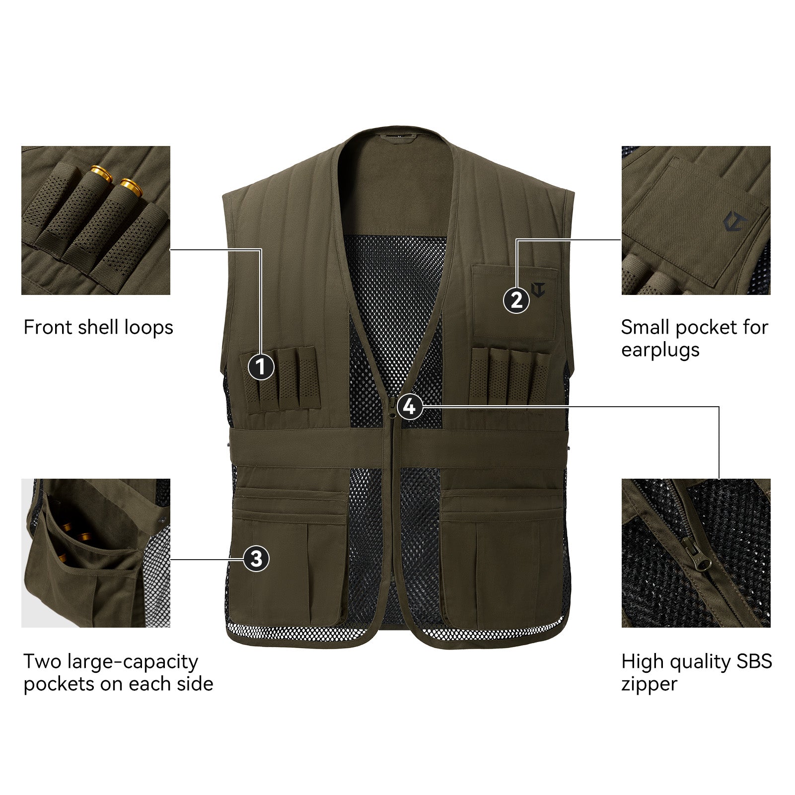 Unisex Tactical Shooting Range Vest