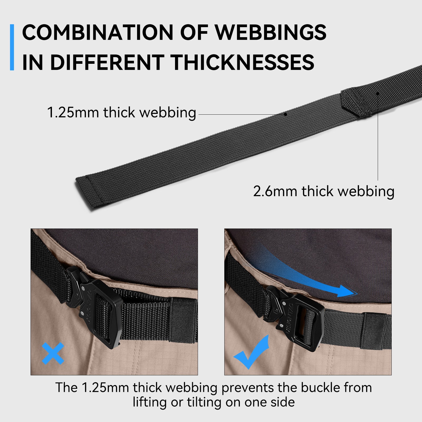Quick Release Tactical Belt 1.5" Nylon Web Belt